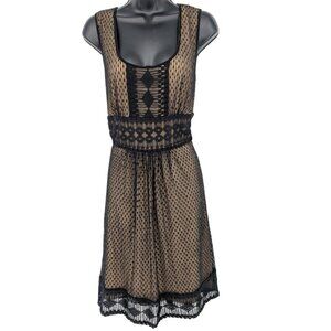 Vintage M Studio Lace Mesh Babydoll Dress Women Size L Gothic Romantic Cocktail
